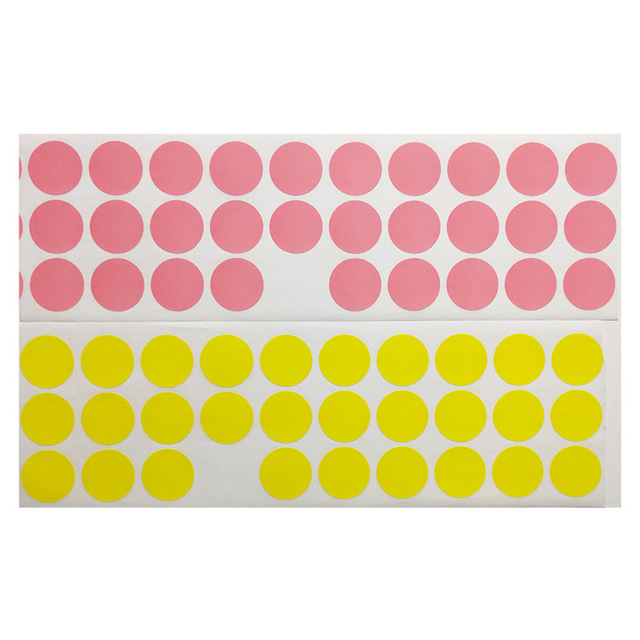 Arkusze naklejek samoprzylepnych z kolorowymi kropkami do druku - 5*40 arkuszy, 20mm - dekoracje DIY - Wianko - 4