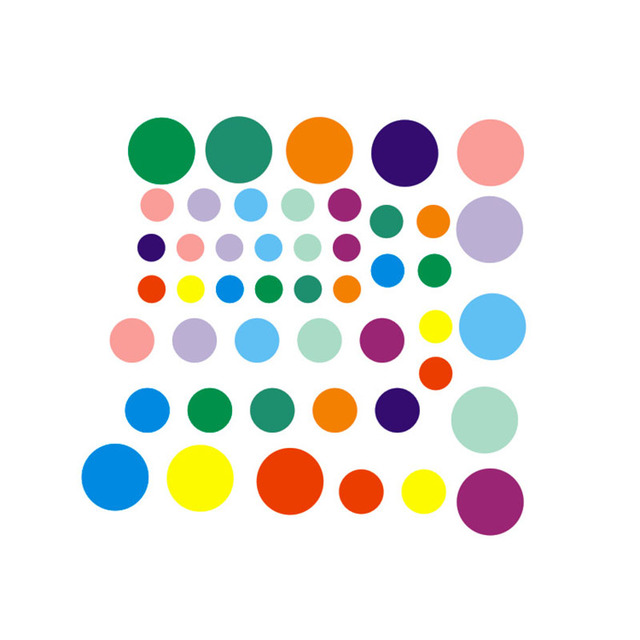 Arkusze naklejek samoprzylepnych z kolorowymi kropkami do druku - 5*40 arkuszy, 20mm - dekoracje DIY - Wianko - 6