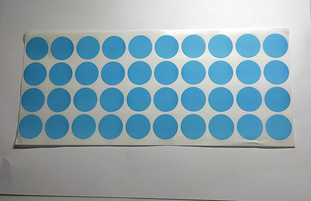 Arkusze naklejek samoprzylepnych z kolorowymi kropkami do druku - 5*40 arkuszy, 20mm - dekoracje DIY - Wianko - 10