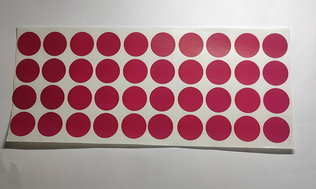 Arkusze naklejek samoprzylepnych z kolorowymi kropkami do druku - 5*40 arkuszy, 20mm - dekoracje DIY - Wianko - 12