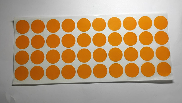 Arkusze naklejek samoprzylepnych z kolorowymi kropkami do druku - 5*40 arkuszy, 20mm - dekoracje DIY - Wianko - 16