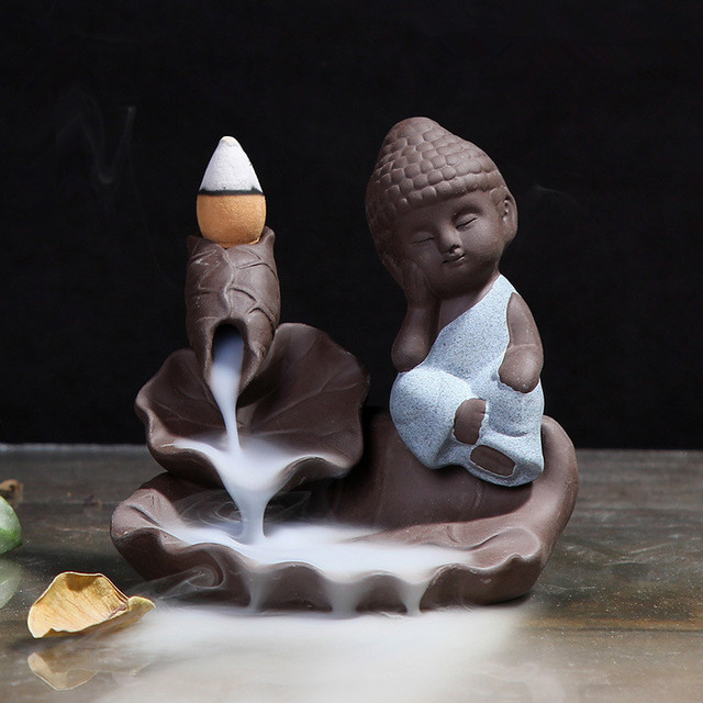 Kadzielnica ceramiczna Buddha z uchwytem, palnik do kadzidełek - 20 sztuk - Wianko - 10