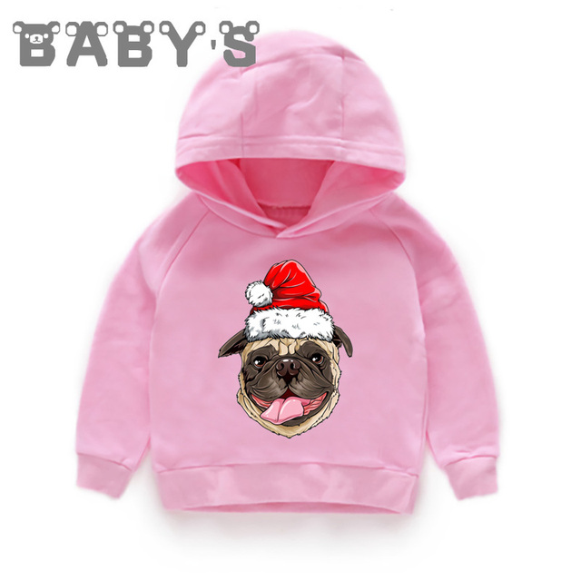 Bluza pulower z kapturem dziecięca, wzór dzieci boże narodzenie, mops/francuski buldog/husky, dla dziewczynki i chłopca, KMT5334 - Wianko - 22