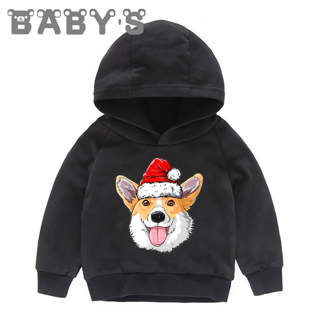 Bluza pulower z kapturem dziecięca, wzór dzieci boże narodzenie, mops/francuski buldog/husky, dla dziewczynki i chłopca, KMT5334 - Wianko - 23