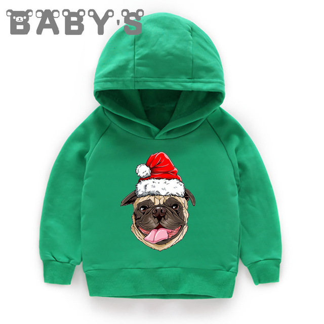 Bluza pulower z kapturem dziecięca, wzór dzieci boże narodzenie, mops/francuski buldog/husky, dla dziewczynki i chłopca, KMT5334 - Wianko - 20