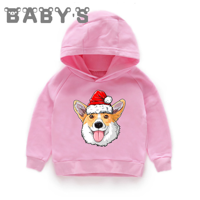 Bluza pulower z kapturem dziecięca, wzór dzieci boże narodzenie, mops/francuski buldog/husky, dla dziewczynki i chłopca, KMT5334 - Wianko - 27