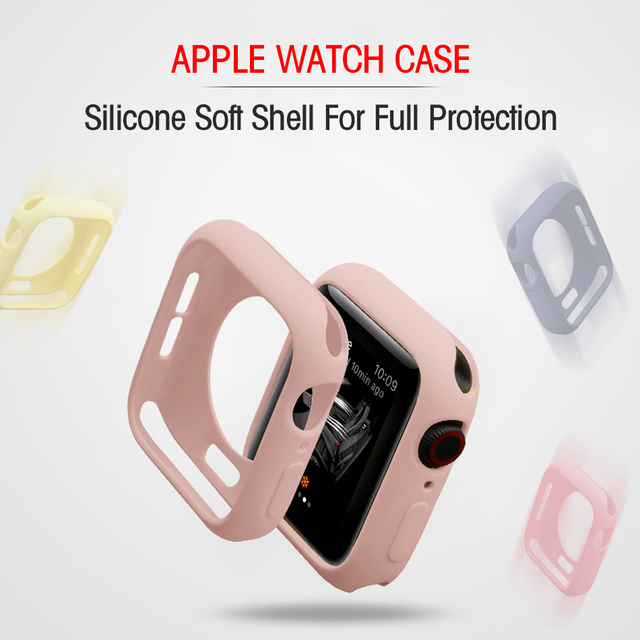 Miękki silikonowy futerał ochronny do zegarka Apple iWatch seria 45mm, 42mm, 38mm, 44mm i 40mm - Wianko - 2