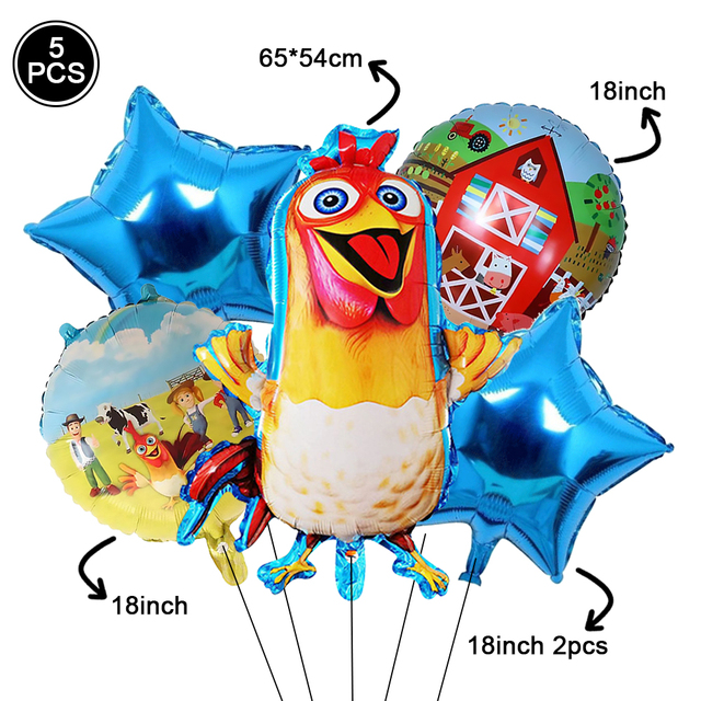 Kwiat krowa laska balony urodzinowe zwierząt Farm dekoracja imprezy tematycznej 18 cali balon aluminiowy zabawki dla dzieci dostaw.Kolorowe balony urodzinowe zwierząt Farm - dekoracja imprezy tematycznej - Wianko - 9