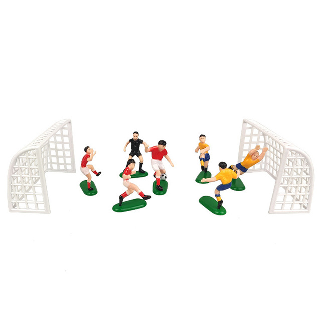 Zestaw 8 ozdób na wierzch tortu z motywem piłki nożnej - model dekoracji urodzinowych dla dzieci - Wianko - 3