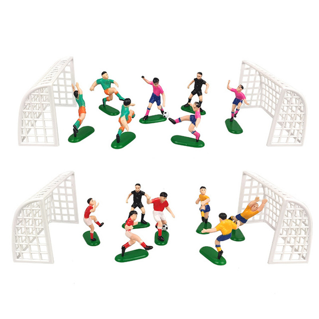 Zestaw 8 ozdób na wierzch tortu z motywem piłki nożnej - model dekoracji urodzinowych dla dzieci - Wianko - 6