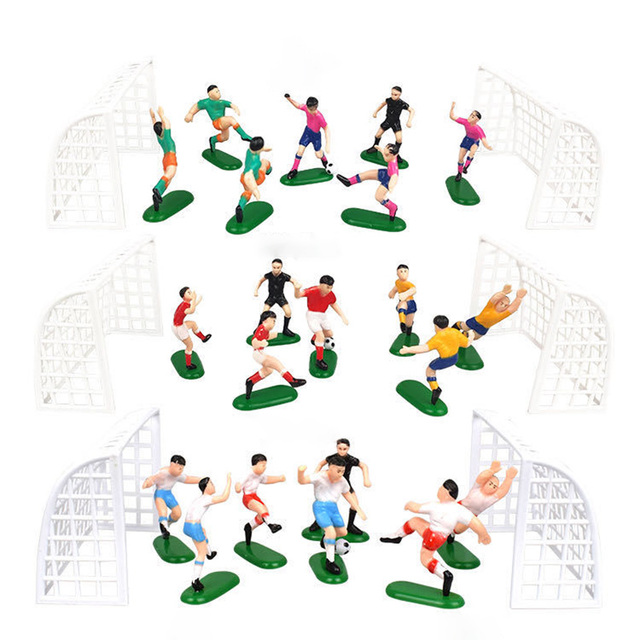 Zestaw 8 ozdób na wierzch tortu z motywem piłki nożnej - model dekoracji urodzinowych dla dzieci - Wianko - 2