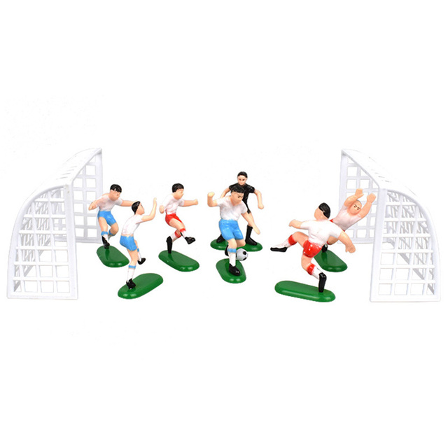 Zestaw 8 ozdób na wierzch tortu z motywem piłki nożnej - model dekoracji urodzinowych dla dzieci - Wianko - 7