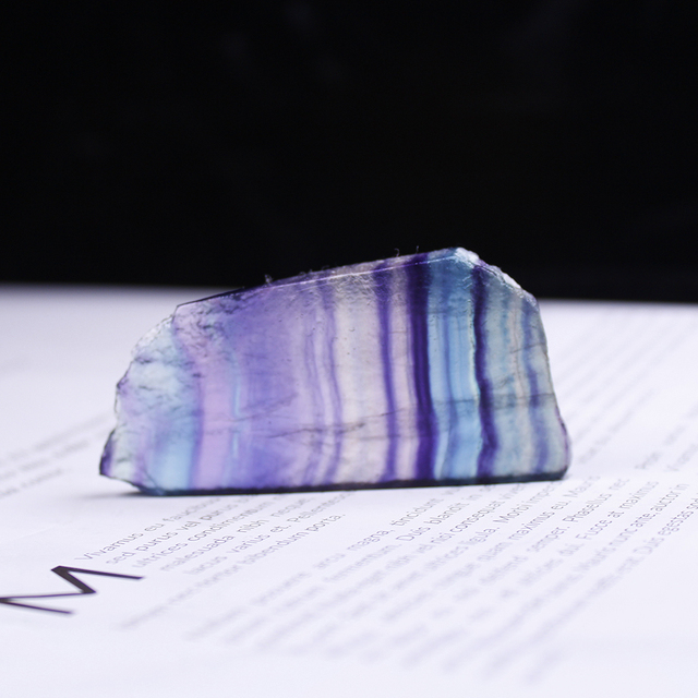 Paski kolorowego fluorytu - naturalny kamień kryształowy do biżuterii i dekoracji - Wianko - 40