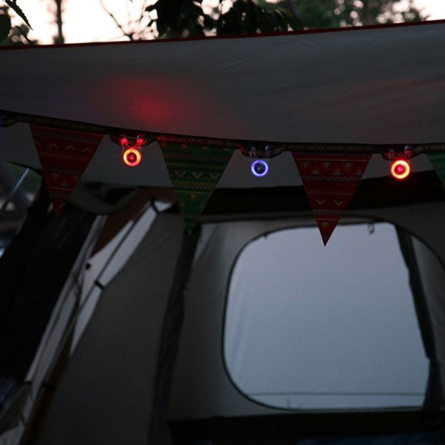 Lampa LED liny namiotowej 1/10 sztuk na kemping - wodoodporna, biwakowa, ostrzegawcza zewnętrzna - Wianko - 5
