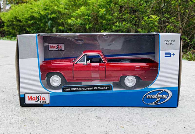 1965 Chevrolet EL CAMINO red - 1:25 scale, simulation, aluminum model, decorative craft collection, toy tools accessory - Wianko - 13