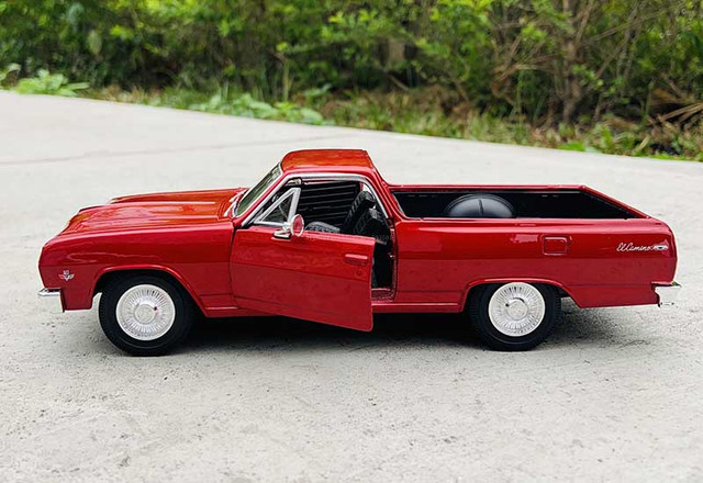 1965 Chevrolet EL CAMINO red - 1:25 scale, simulation, aluminum model, decorative craft collection, toy tools accessory - Wianko - 11