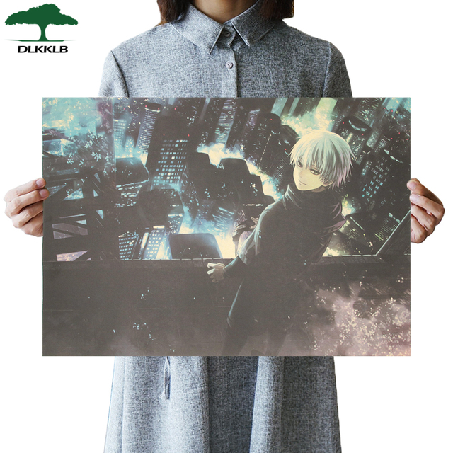 Plakat Tokyo Ghoul film B - klasyczna animacja, styl Retro, papierowa naklejka na ścianę 51.5x36cm - Wianko - 7