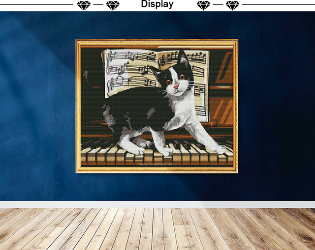 Zestaw do malowania diamentowego zwierzęta - lew, kot, pies, koń, słoń, mozaika haft, ozdoby dekoracyjne dla domu - pełne kwadratowe i okrągłe - Wianko - 1