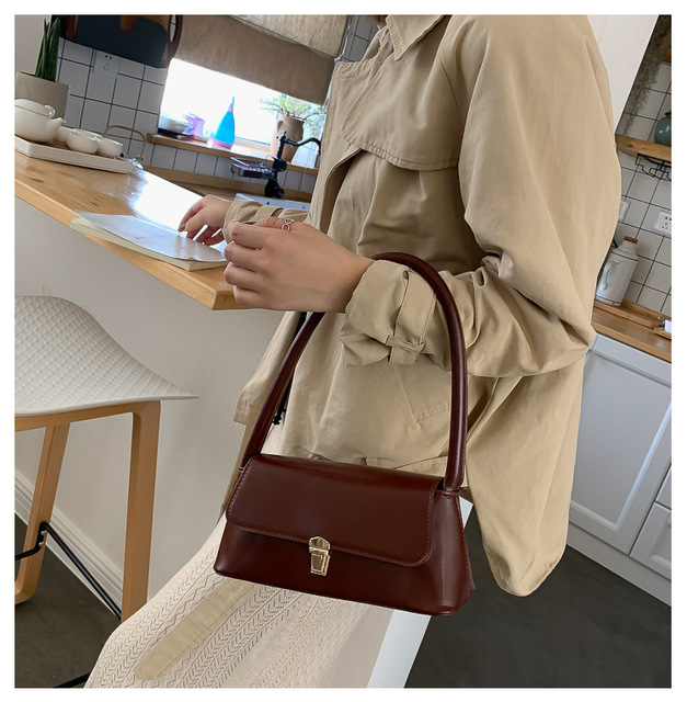 Kobieca, francuska mała torebka na ramię 2019, idealna do noszenia pod pachą - Wianko - 13