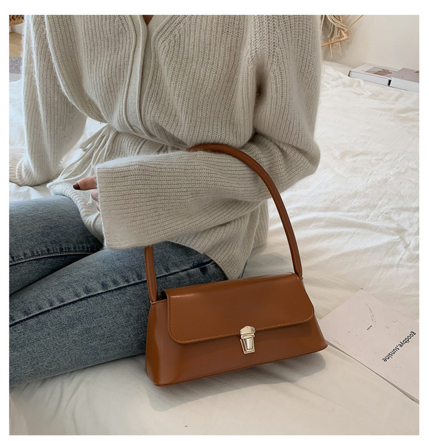 Kobieca, francuska mała torebka na ramię 2019, idealna do noszenia pod pachą - Wianko - 10