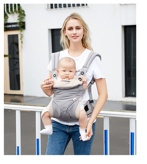 Nosidełko 360 ergonomiczne, oddychające, wykonane z organicznej bawełny - regulowane nosidełko dla dzieci w formie plecaka - Wianko - 23