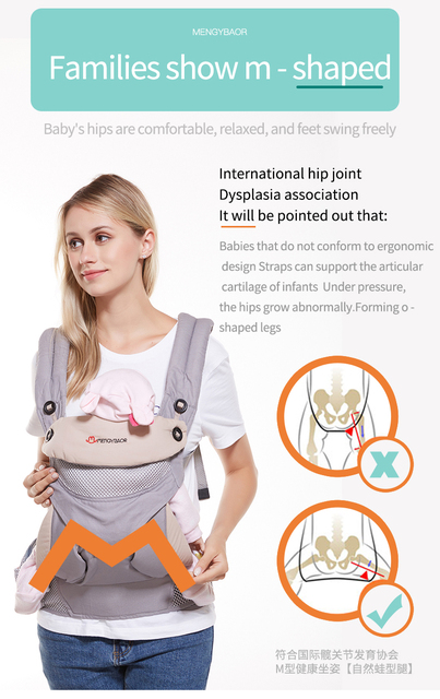 Nosidełko 360 ergonomiczne, oddychające, wykonane z organicznej bawełny - regulowane nosidełko dla dzieci w formie plecaka - Wianko - 7