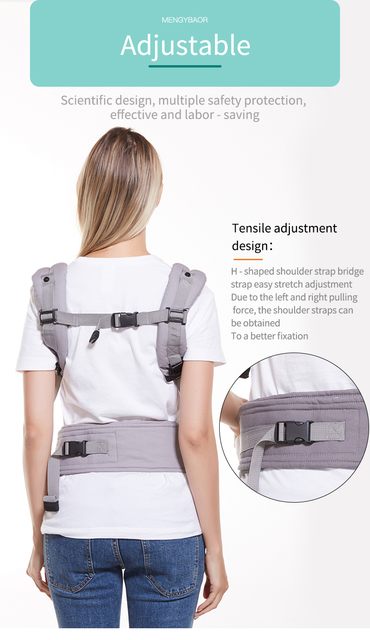 Nosidełko 360 ergonomiczne, oddychające, wykonane z organicznej bawełny - regulowane nosidełko dla dzieci w formie plecaka - Wianko - 11