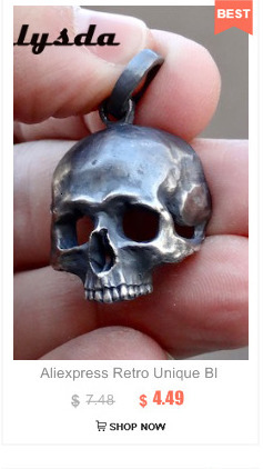 Pendentif moda męska Onlysda Charms ze złotą czaszką na stalowym łańcuchu - biżuteria antyczna na Halloween - Wianko - 4