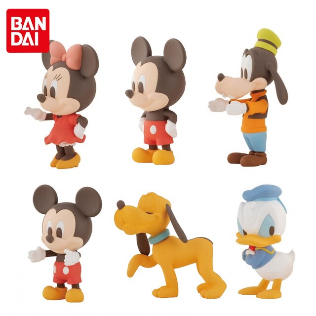 Oryginalne figurki akcji Disney Gacha - Minnie Mouse, Mickey Mouse, Goofy, Donald Duck, Pluto - Wianko - 1