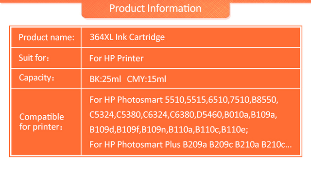 ICEHTANK 364XL 364 - Kompatybilny wkład atramentowy do drukarek HP364XL Photosmart 5520/5524/6510/6520/7510 B109/B110/B209/B210/C309/C310 - Wianko - 2