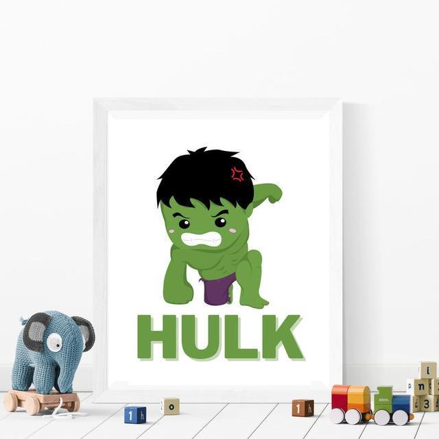 Obraz Marvel Cartoon Superhero Hulk Iron Man Kapitan Ameryka na płótnie dla dzieci - dekoracje ścienne do sypialni chłopców - Wianko - 8