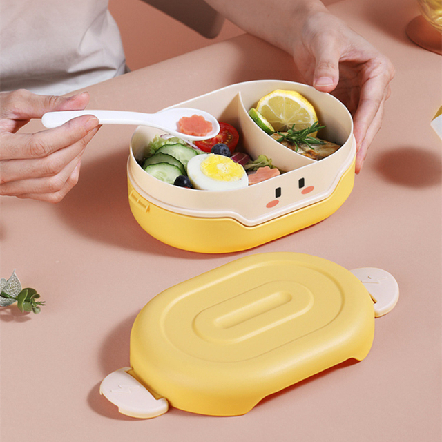 Pojemnik na Lunch Bento dla dzieci w stylu japońskim z podwójną izolacją i możliwością podgrzewania w mikrofalówce - Wianko - 3