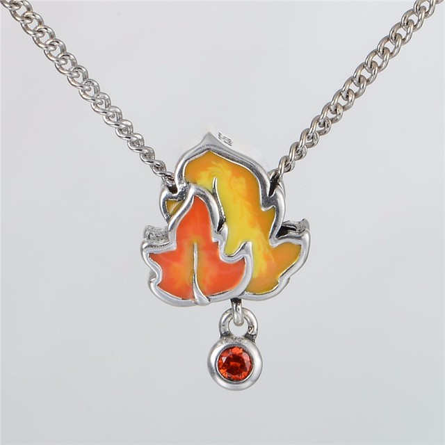 Charm srebrny z koralikami Rhinestone ogień 925 dla kobiet - biżuteria DIY (S372H20) - Wianko - 7