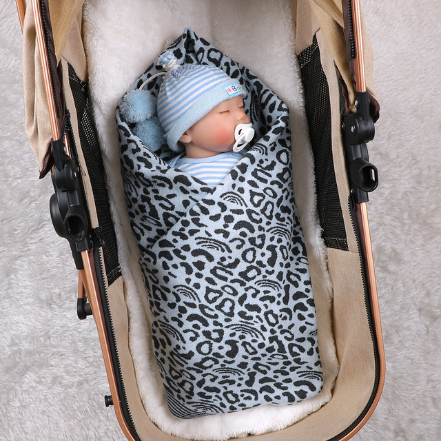 Koce dla dzieci dzianinowe owijka dla noworodka koperta Bebes kosz na niemowlę, rozmiar 100*80cm - Wianko - 15
