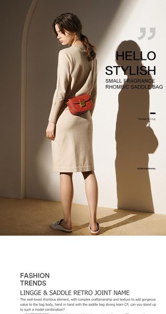DN Fashion siodłowa torba na ramię dla kobiet w kratę z diamentowymi detalami - Wianko - 1