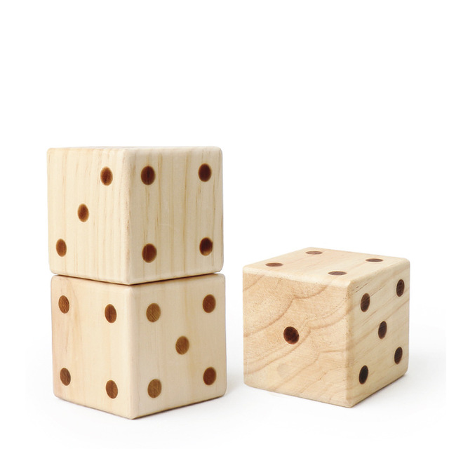 Duże drewniane kostki jednostronne z litego drewna - zabawka numerowa D6, 9cm/7cm - pomoce naukowe dla dzieci, gra planszowa - Wianko - 10