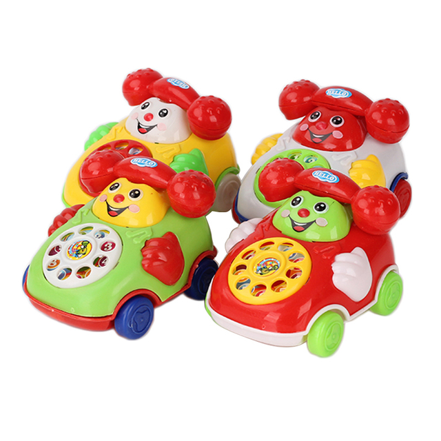 Kreatywny symulacja pojazdu dla dzieci - zabawka telefoniczna w kształcie samochodu z muzyką i uśmiechem - zabawy i prezenty - Wianko - 4