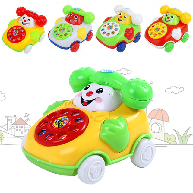 Kreatywny symulacja pojazdu dla dzieci - zabawka telefoniczna w kształcie samochodu z muzyką i uśmiechem - zabawy i prezenty - Wianko - 3
