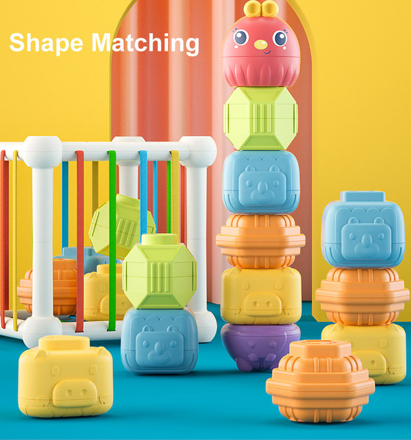 Układanie zabawki dla niemowląt 0-12 miesięcy - Caterpillar Montessori - edukacyjne odpowiednie dla chłopców i dziewczynek - Wianko - 7