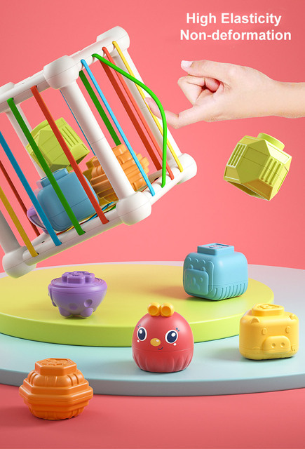 Układanie zabawki dla niemowląt 0-12 miesięcy - Caterpillar Montessori - edukacyjne odpowiednie dla chłopców i dziewczynek - Wianko - 10