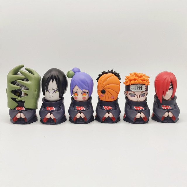 Naruto Kawaii lalki Anime 6-kawałek Sasuke rysunek pudełko z niespodzianką zabawki - Wianko - 8