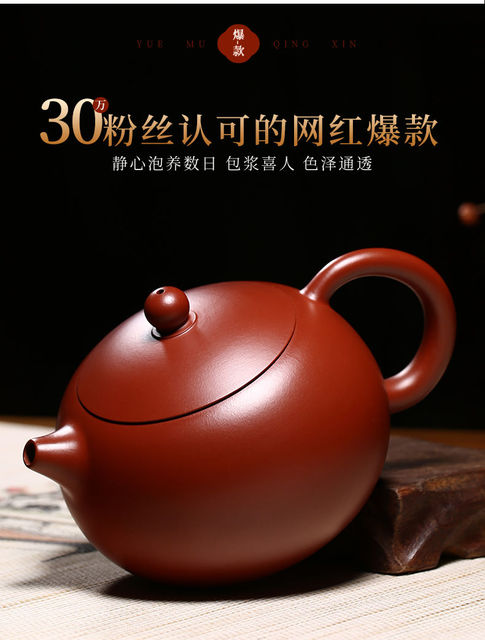 Dzbanek do herbaty ręcznie wykonany z purpurowej gliny Yixing, zestaw z czajniczkiem garncem, idealny do herbaty zielonej, Dahongpao Xishi Ball Hole Zisha Drinkware Teaware - Wianko - 5