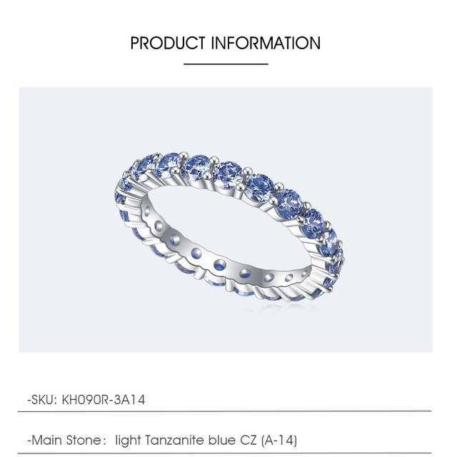 Pierścień nieskończoności GEM'S BEAUTY 925 srebro z niebieskim tanzanitem i diamentem - prezent na rocznicę - Wianko - 1