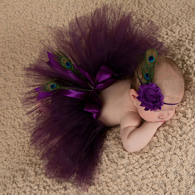 Tiulowa spódniczka Tutu i kwiatowy pałąk dla noworodka - prezent urodzinowy dla dziewczynki - Wianko - 10