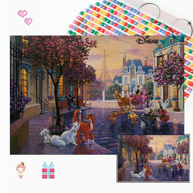 Myszka Miki - diamentowe malowidło 5D Disney - zestaw mozaiki Mickey, Donald - ręcznie wykonane krzyżykowymi ściegami - do dekoracji pokoju dziecięcego - Wianko - 6