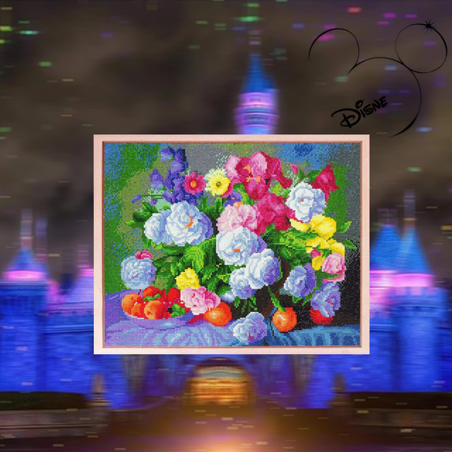 Myszka Miki - diamentowe malowidło 5D Disney - zestaw mozaiki Mickey, Donald - ręcznie wykonane krzyżykowymi ściegami - do dekoracji pokoju dziecięcego - Wianko - 8