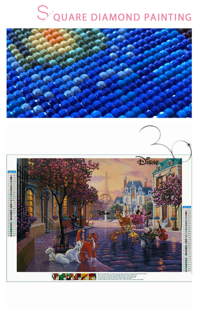 Myszka Miki - diamentowe malowidło 5D Disney - zestaw mozaiki Mickey, Donald - ręcznie wykonane krzyżykowymi ściegami - do dekoracji pokoju dziecięcego - Wianko - 14