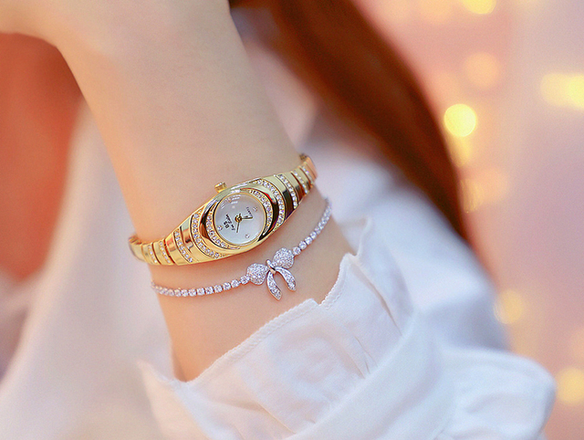 Luksusowy zegarek damski marki Casual z różowym złotym paskiem - kwarcowy, mały rozmiar - Wianko - 11