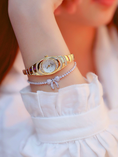 Luksusowy zegarek damski marki Casual z różowym złotym paskiem - kwarcowy, mały rozmiar - Wianko - 7