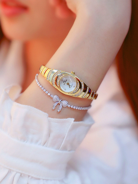 Luksusowy zegarek damski marki Casual z różowym złotym paskiem - kwarcowy, mały rozmiar - Wianko - 9